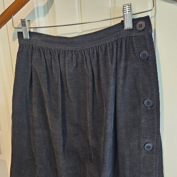 Vintage Prophecy Skirt Womens Small Black 80s Corduroy Whimsigoth Retro Preppy - Picture 3 of 10